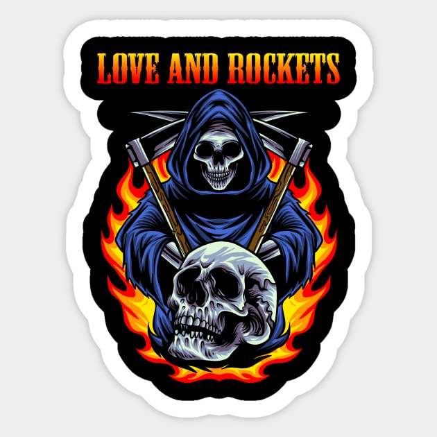 LOVE AND ROCKETS BAND Sticker by Bronze Archer